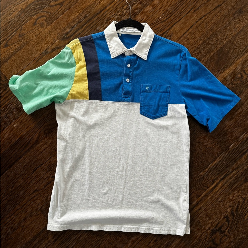 Criquet | Player’s Shirt - Short-sleeve Polo | Blue/Yellow | M